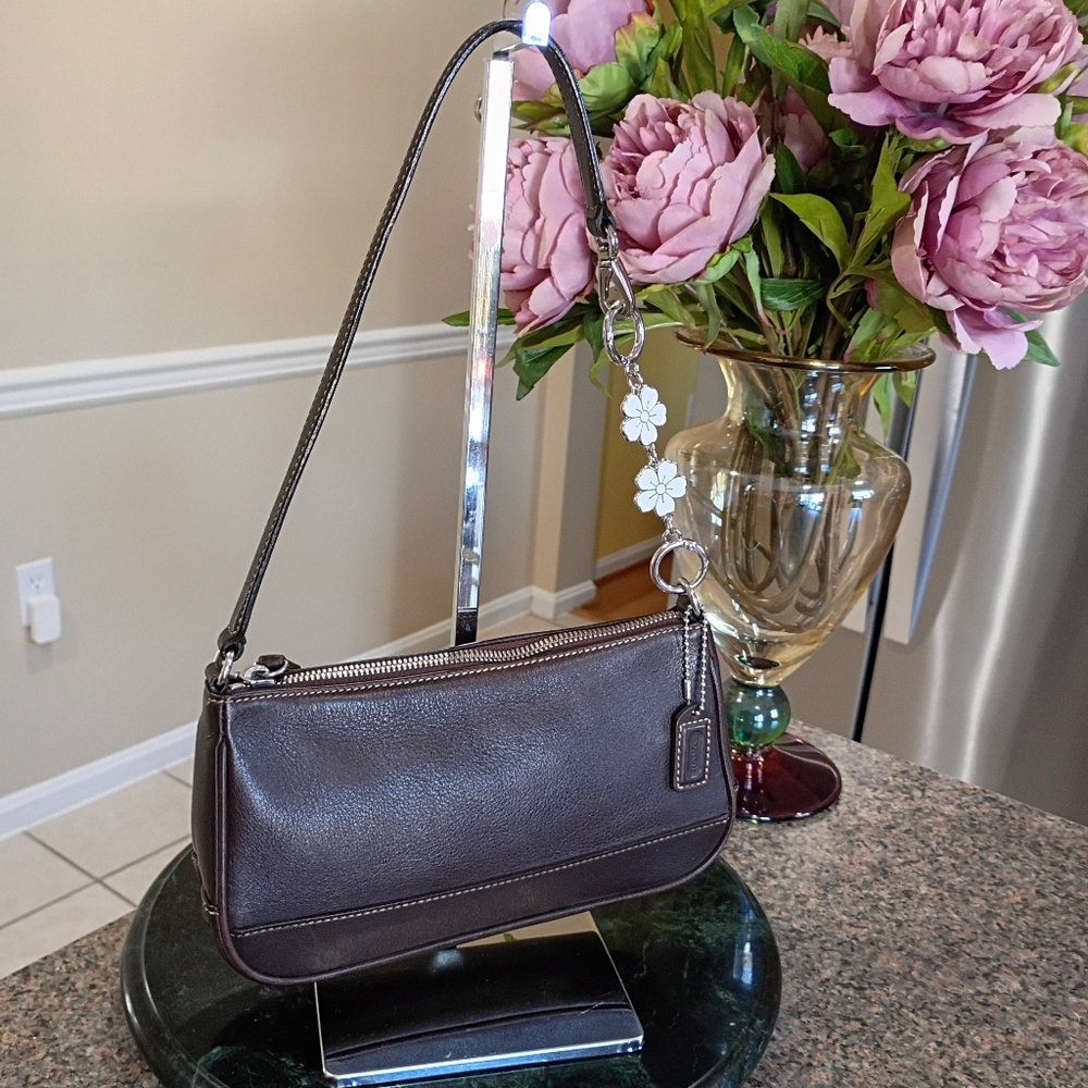 Coach Demi Brown Leather Shoulder Bag